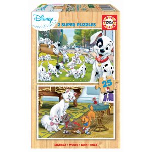 Puzzle Educa Madeira Disney Animals 2×25 Peças