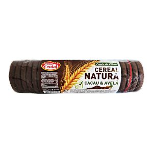 CENTAL CEREAL NATURA BOLACHA CACAU & AVELÃ 250GRS