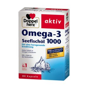DOPPEL HERZ AKTIV OMEGA-3 1000mg + 12mg VITAMINA E 80CAPS 107,8GRS