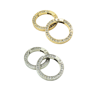Argola Par Articulada Metal com Strass