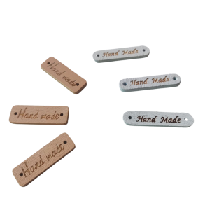 Tag Conector Madeira Handmade – Kit 9 unidades