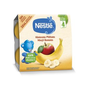 NESTLE FRUTA P/BEBÉ MAÇÃ/BANANA 4X100GR