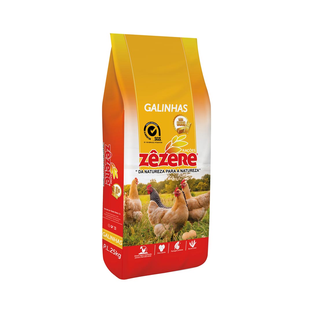 Ração Galinhas Poedeiras Migalha Linha Ouro Rações Zêzere 25KG
