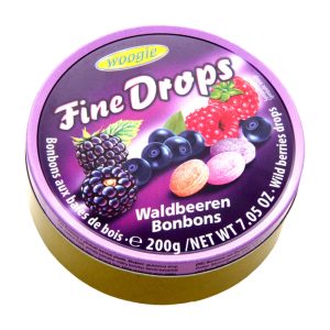 WOOGIE FINE DROPS REBUÇADOS SABOR FRUTOS VERMELHOS 200GRS