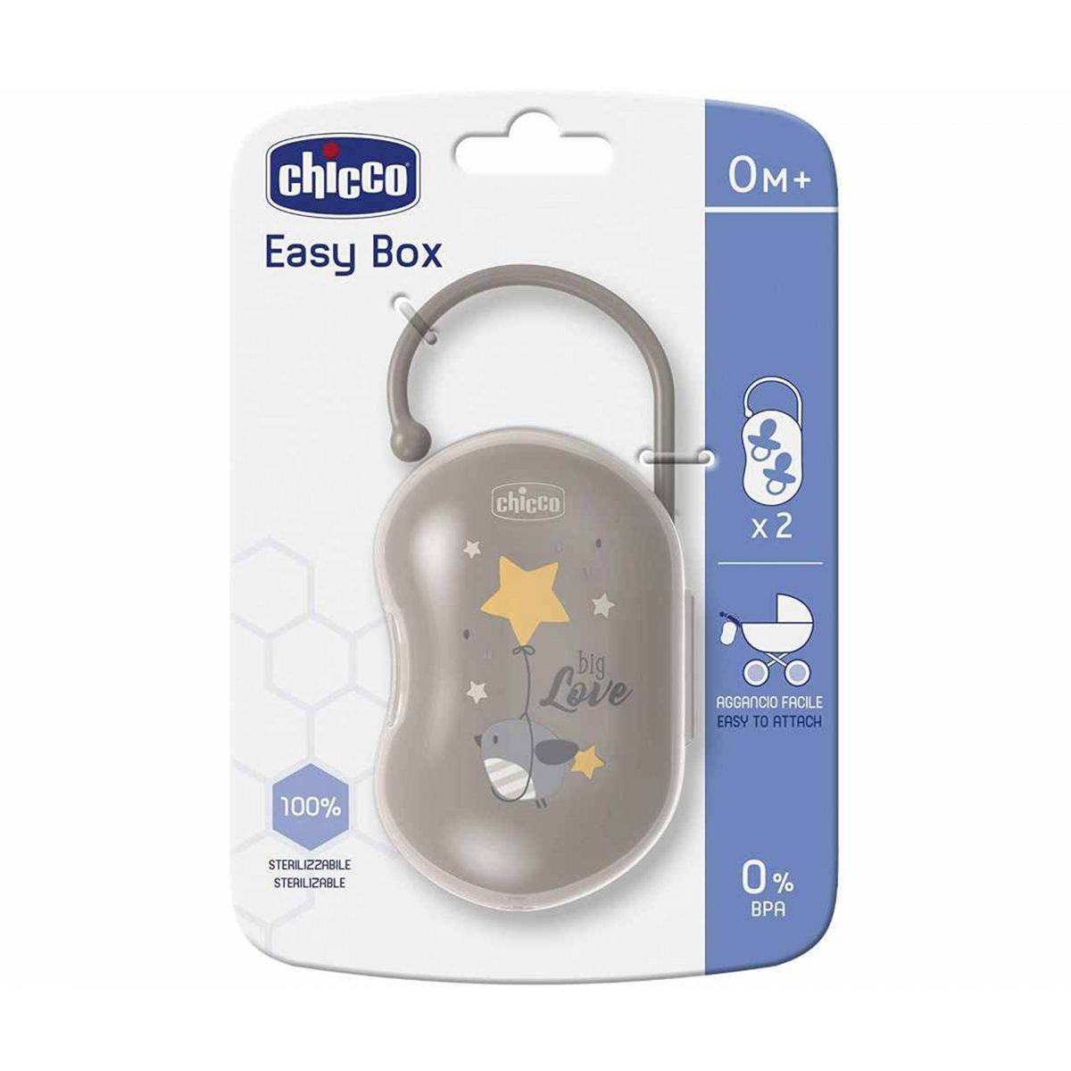 Porta Chupetas Duplo Neutro Chicco - Image 3
