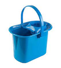 Balde Retangular Com Espremedor Azul 14l