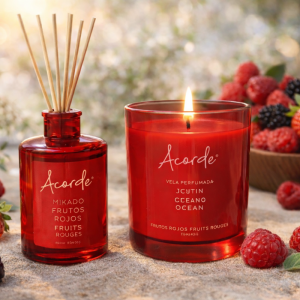 Conjunto Mikado + Vela Perfumada – Frutos Vermelhos