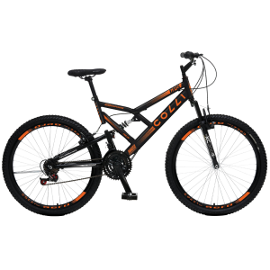 Bicicleta GPS 148 Dupla Suspensão e Freios V-Brake, Aro 26 Aero, 36 Raias, 21 Marchas