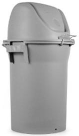 Balde 52l Cinza Com Tampa Basculante Cinza